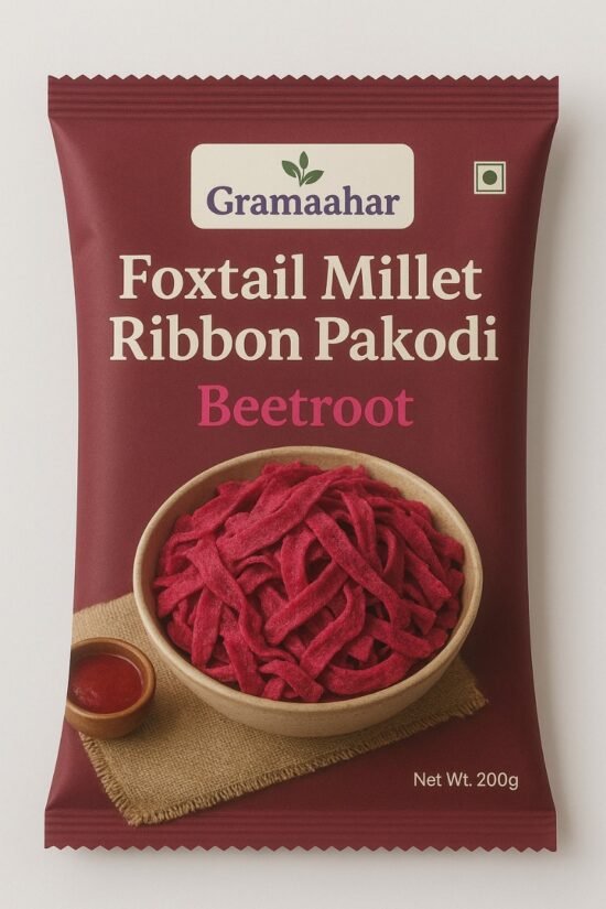 Beetroot Millet Ribbon Pakodi - Gramaahar
